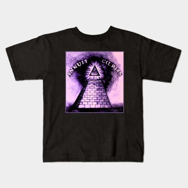 Annuit Coeptis - Illuminati - Eye of Providence - All Seeing Eye Kids T-Shirt by DazzlingApparel